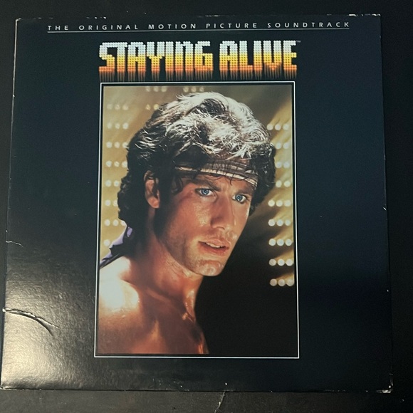 STAYING ALIVE OMP Soundtrack LP Vinyl 1983 The Bee Gees Frank Stallone - Picture 1 of 5